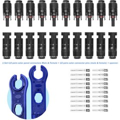 1-100 Set Male Female Wire Cable Connector Set Solar Panel Waterproof Connectors