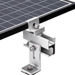 Solar Panel Mounting Rail Rack Brackets Kit Fixing Clamp for 1-4Pack Roof Mount