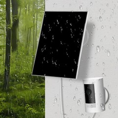 3W 6V Solar Panel Charger for Security Cameras with Micro USB and Type C White