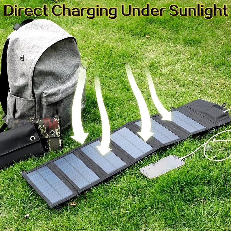 Portable Solar Panel 800W Folding 6 Sections 20Wh Camping Photovoltaic
