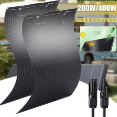 200W High Efficiency Solar Panel Mono Home RV Rooftop Camping Off-Grid US New