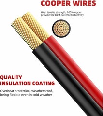 SAE Extension Cable 12AWG, SNLLMZI SAE to SAE Extension Cord DC Power Automot…