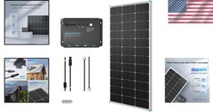 Efficient 100W Solar Panel Starter Kit with Bluetooth Monitoring for RV & Camper