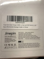 Jinepin – SOLAR CHARGER – PN-W21s – 46800 mAp Type C Input/Output – NEW #0827A