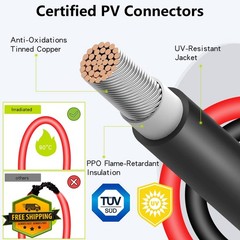 JXMXRPV 2 Pairs T Connector Solar Panel Splitter