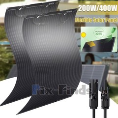 200W/400W 12/24V Solar Panel Mono HighEfficiency PV for Sunshed Camping Generate