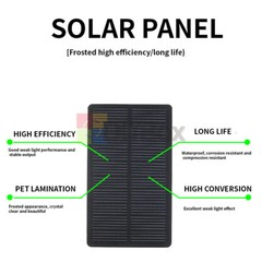 1W 5V Mono Solar Panel For lighting systems Water Pump Street Lighting 200mA