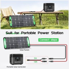 Solar to XT60 Charge Extension Cable 10AWG 25Ft, Solar Connector to XT60