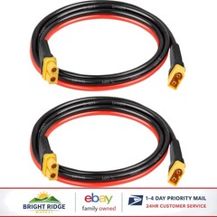 XT60 Connector Cable 10AWG, 2PCS Extension for Battery Packs and Generators