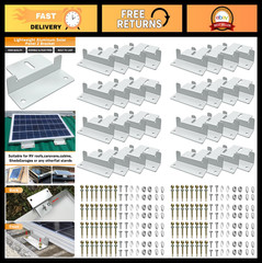 32 Solar Panel Z Brackets – Lightweight Aluminum, Corrosion-Resistant, RV, Roof,