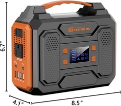 Versatile 300W Solar Powered Generator with Multiple Outputs for Adventurers