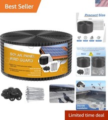 Durable 6in x 100ft Critter Guard for Solar Panels – Black PVC Coated Protection
