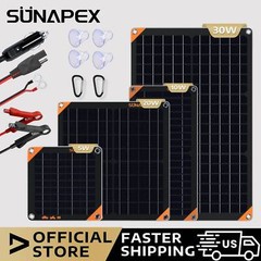SUNAPEX 12V Solar Car Battery Charger 10W Solar Powered Trickle Charger Maintain