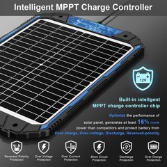 20W 12V Solar Battery Charger & Maintainer