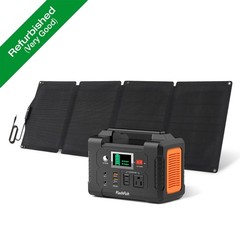 Flashfish E200 Portable Power Station Li-ion 200W 151Wh With Solar Panel 60W 18V