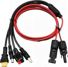 3FT 4-in-1 Solar Panel Extension Cable Wire XT60 Female to Solar Connectors