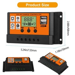 MPPT Solar Panel Kit Charge Controller Battery Regulator 12/24V Auto Focus 100A