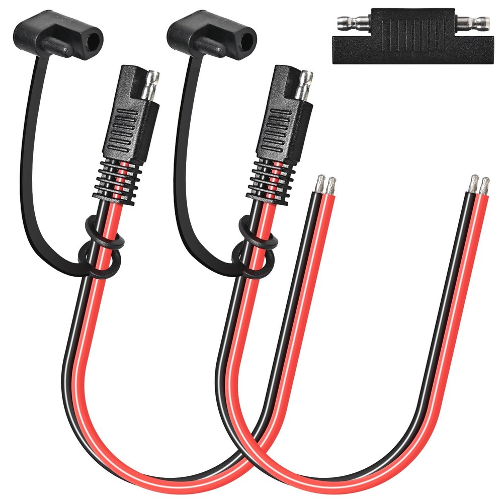 2Pack 12 Gauge 2 Pin Quick Disconnect Polarized Wire Harness, 1FT SAE Connect…