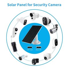 OuOudoit Solar Panel Charger Security Camera, USB-C And Micro USB Port Outdoor