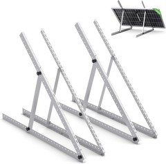 41in Adjustable Solar Panel Tilt Mount Brackets, Aluminum, 2-Set Foldable