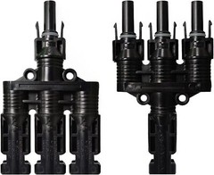 Solar Panel Connectors T Branch Connectors Adapter for Parallel Connection