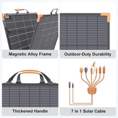 MHPOWOS Bifacial Portable Solar Panel 400 200 100 watt for Power Station