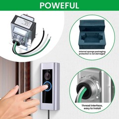 Shielded 16V 30VA Doorbell Transformer for Reliable Video Doorbell Power Supply