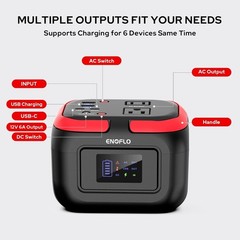 Portable Solar Generator with LED Light & Advanced Safety for Outdoor Adventures