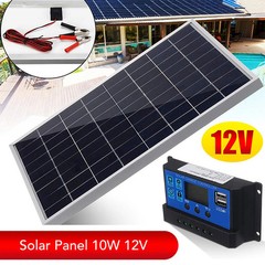 Solar Panel 10W 12V Polycrystalline IP65 Waterproof Portable 30A Solar Charge