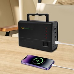 Portable Power Station with Solar Panel, Outdoor Generator Power Supply for Home