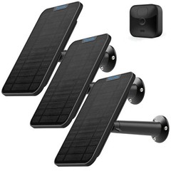 3-Pack Solar Panel for Blink Outdoor Camera 13.1ft Cable IP65 Wall Mount