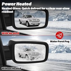 Chrome Power Folding Side Mirrors for Dodge Ram 1500 2500 3500 2013-2018 () Left
