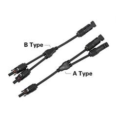 Parallel Connector 2-to-1 PV 1000V 30A Branch Adapter Cable For Combiner Box