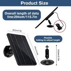 30W 5V Solar Charging Panel for Outdoor CCTV Camera Security Cam Battery Charger