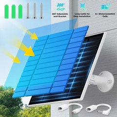 Solar Panel for Ring Spotlight Camera/Stick Up Cam Battery Charger 10W / 5W 5V