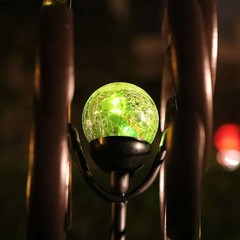 Solar Powered Glass Ball+Accessories – for Solar Wind Spinner Replacement Sol…