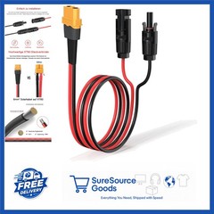 10AWG 2FT XT60 Solar Cable Male-to-Female Waterproof Connector for Power