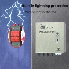 Solar Combiner Box with 4 Strings, 80 A Circuit Breakers. This pv Combiner Box