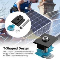 10 PCS Solar Panel Mounting Brackets for Unistrut, Aluminium 30mm/35mm 6 x T-…