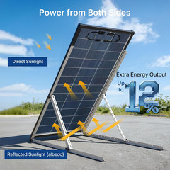 200 Watt Solar Panel,18Bb N-Type A+ Monocrystalline Cell 25% High Efficiency 200