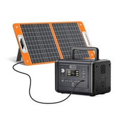 Flashfish T200 Solar Generator LiFePO4 300W 153.6Wh With Solar Panel 60W 18V US