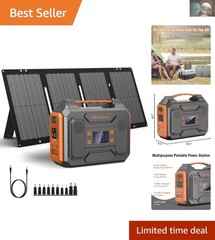 300W Portable Solar Generator with 60W Panel – Power Your Adventures in Style