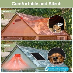 100W Solar Powered Exhaust Fan Ventilation Kit for Chicken Coop IP68 Waterproof