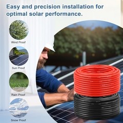 8 AWG Solar Panel Extension Cable 100Ft Tinned Copper Wire for RV, Boat, Marine