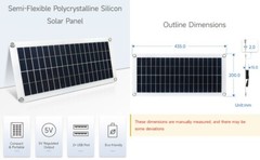 Waveshare 18V 10W Semi-flexible Polycrystalline silicon Solar Panel Supports 5V