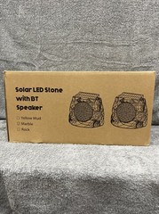 Solar LED Stone with BT Speaker – 2 pack – Marble