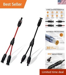 Y-Branch Solar Connector Set – Tinned Copper, Rated for Reliability