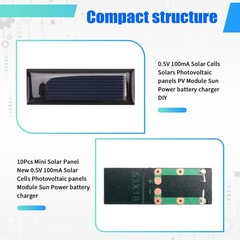 10Pcs Solar Panel 0.5V 100mA Solar Cells Photovoltaic panels Module Sun 4629