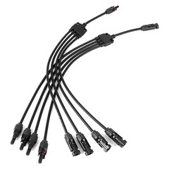 1 Pair Solar 1 to 4 Y Branch Connectors Connector Parallel Panel Cable Wire Plug