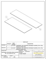 SnapNrack PS45 Deck Level Flashing Set 5″x13″ & 4″x17″, 242-02728. 10 PACK
